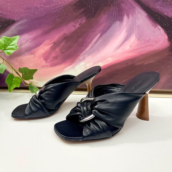 Vince Women's Qiqi Slip On Embellished High Heel Sandals in Black Size 6.5 - Picture 5 of 14